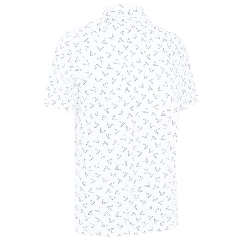 Callaway All Over Chev Print Golf Polo Shirt - Bright White - main image