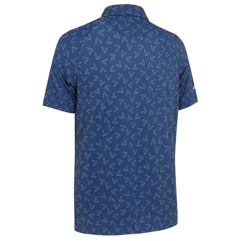 Callaway All Over Chev Print Golf Polo Shirt - Peacoat - main image