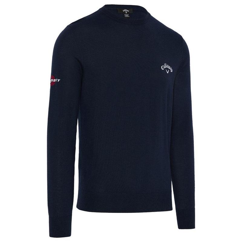 Callaway Crew Neck Merino Mix Golf Sweater - Navy Blue - main image