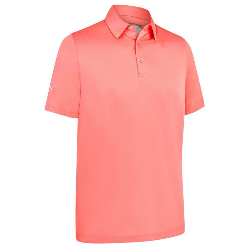 Callaway SS Solid Swing Tech Golf Polo Shirt Strawberry Pink