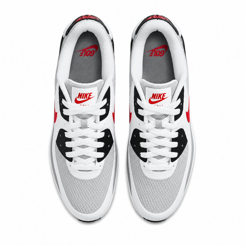 Nike Air Max 90 G Golf Shoes - White/Fire Red/Smoke Grey - main image
