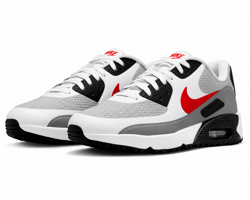 Nike Air Max 90 G Golf Shoes - White/Fire Red/Smoke Grey - main image