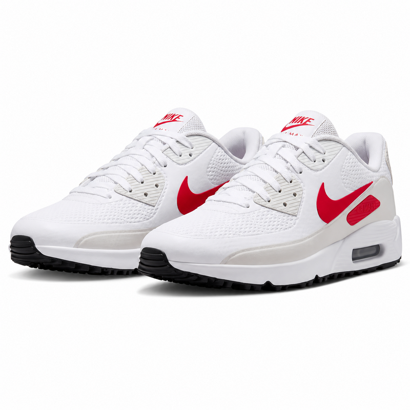 Nike Air Max 90 G Golf Shoes - White/Fire Red/Photon - main image
