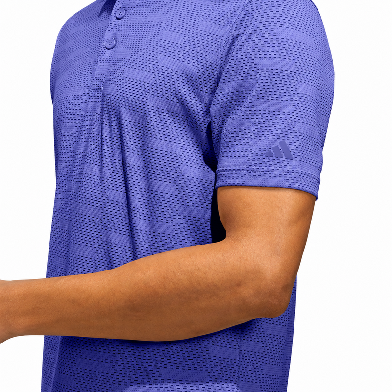 adidas Ultimate Jacquard Golf Polo Shirt - Dual Indigo - main image