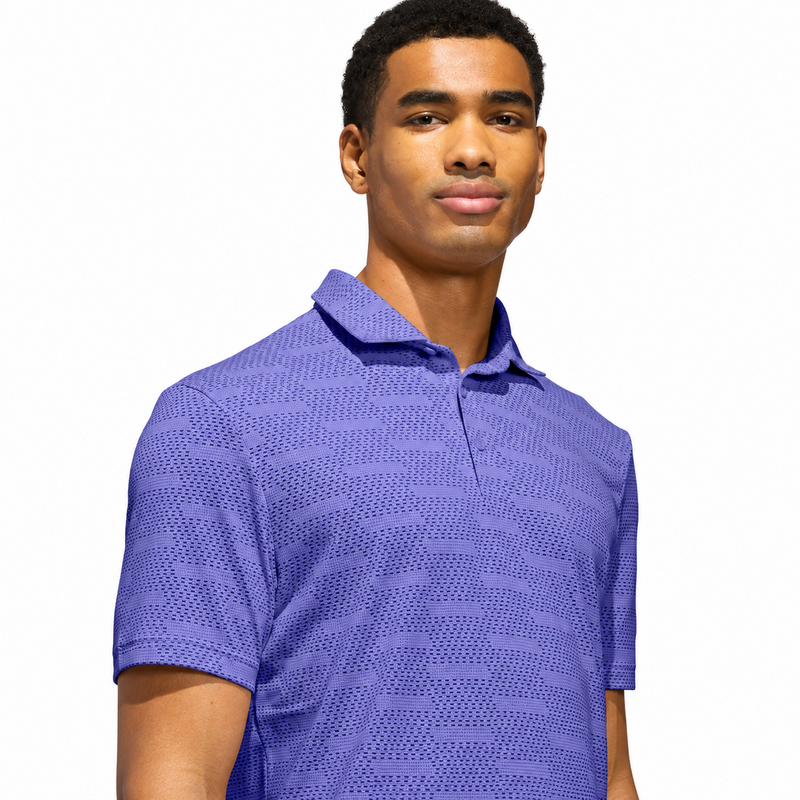 adidas Ultimate Jacquard Golf Polo Shirt - Dual Indigo - main image