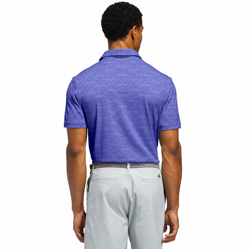 adidas Ultimate Jacquard Golf Polo Shirt - Dual Indigo - main image
