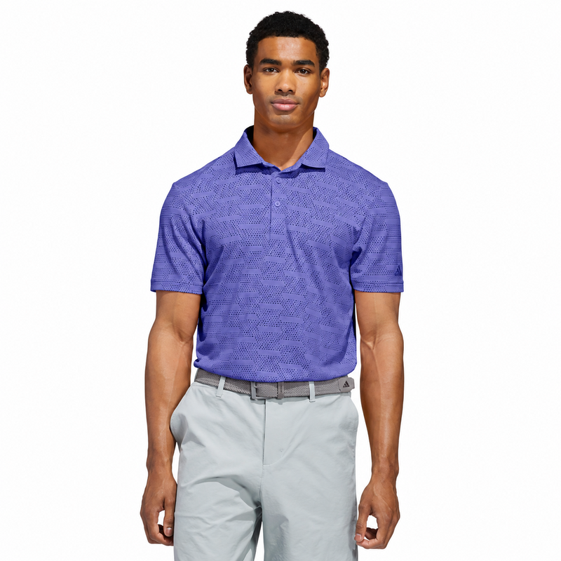 adidas Ultimate Jacquard Golf Polo Shirt - Dual Indigo - main image