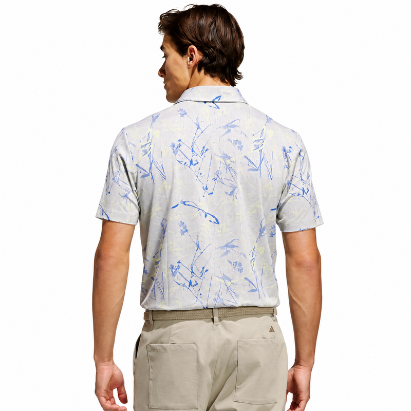 adidas Ultimate Mesh Print Golf Polo Shirt - Frozen Lemon - main image