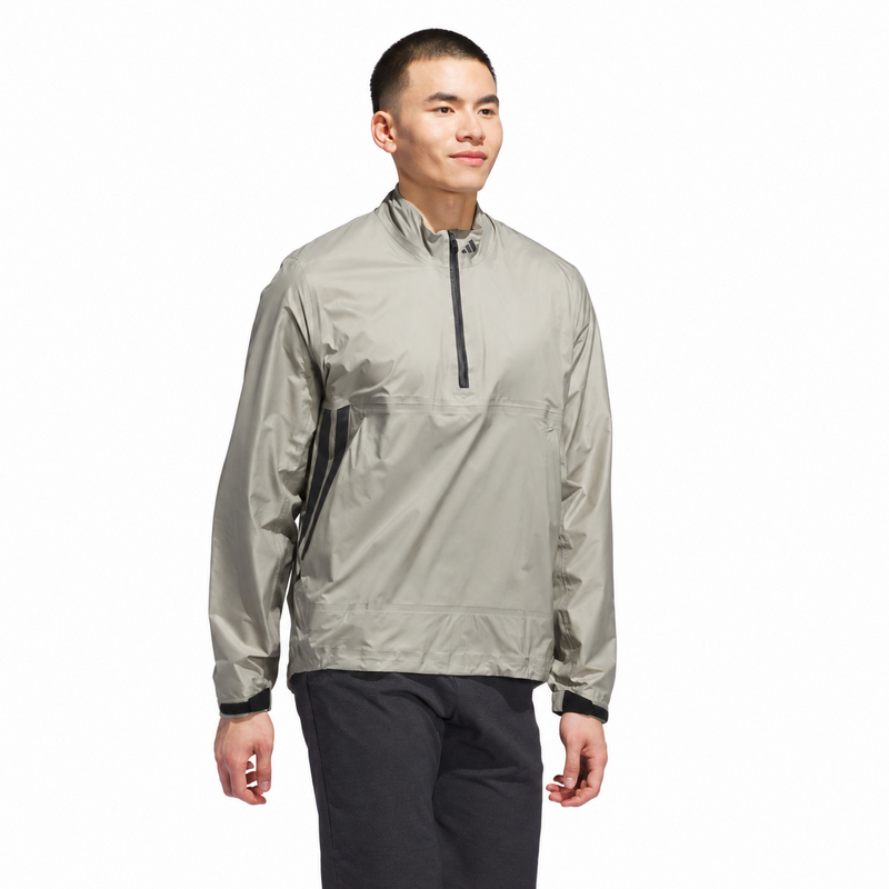 adidas Climaproof Half Zip Waterproof Jacket - Silver Pebble - main image