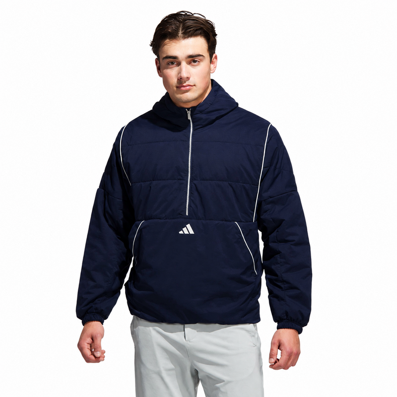 adidas Beyond Twistweave Half Zip Filled Hoodie Jacket - Navy - main image