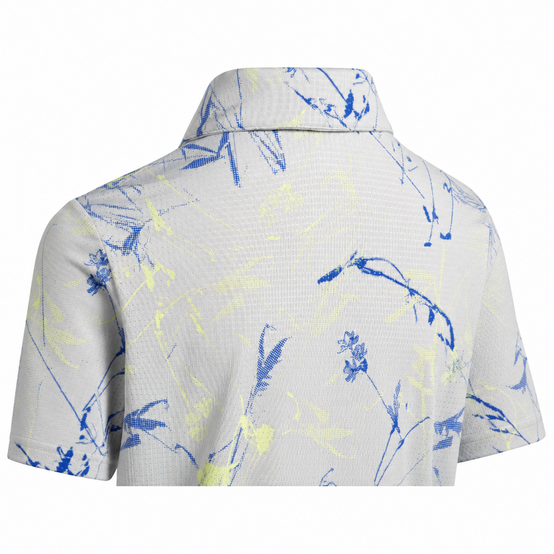 adidas CLIMACOOL Script Print Junior Golf Polo Shirt - Frozen Lemon - main image