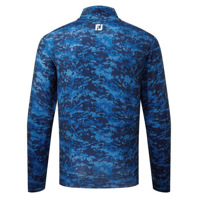 FootJoy Cloud Camo Print Midlayer Golf Sweater - Navy - main image