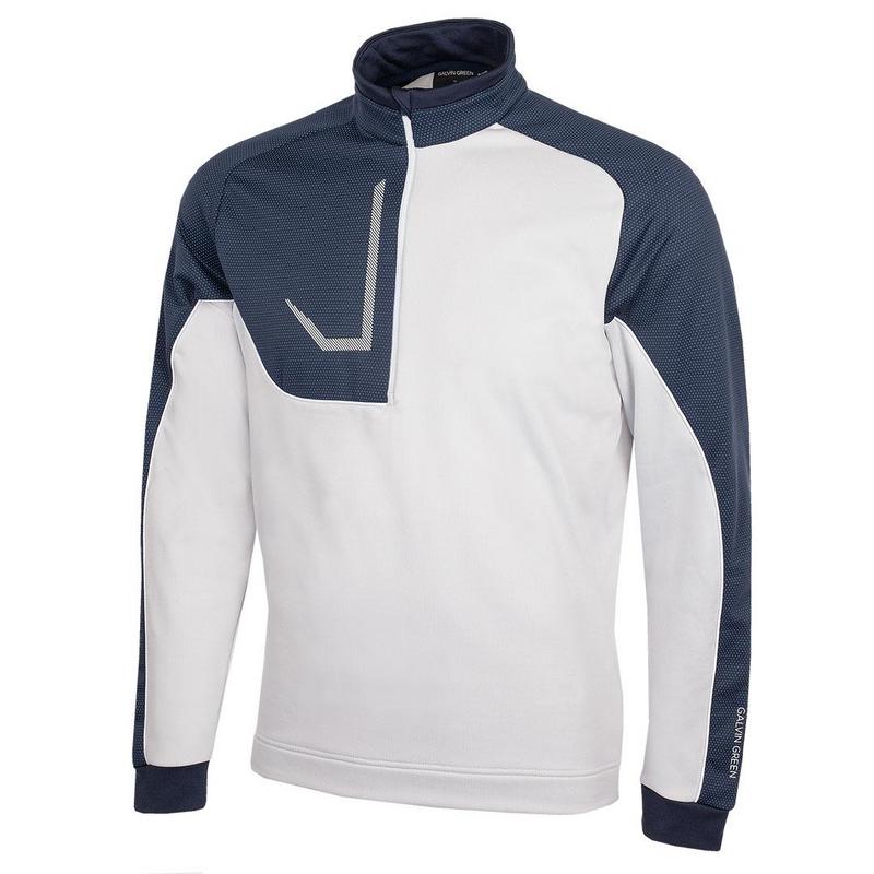 Galvin Green Daxton INSULA Half Zip Golf Sweater - Navy/Cool Grey/White -  Click Golf