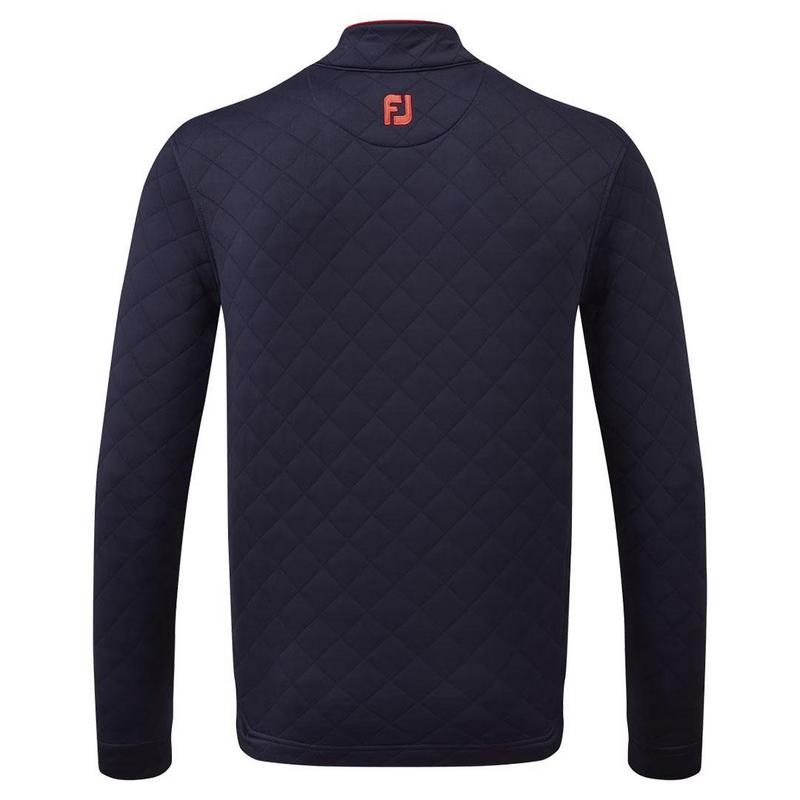 FootJoy Diamond Jacquard Chill-Out Golf Sweater - Navy