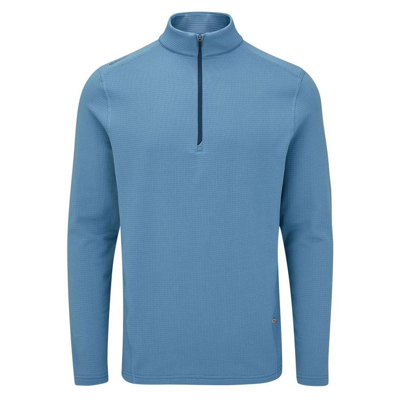 Ping Edwin Half Zip Golf Midlayer Sweater - Stone Blue - main image