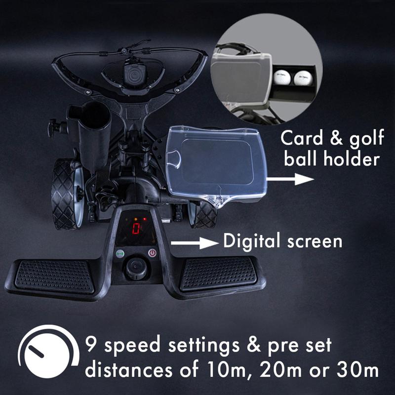 Ben Sayers Electric Golf Trolley - Black 18 Hole Lithium