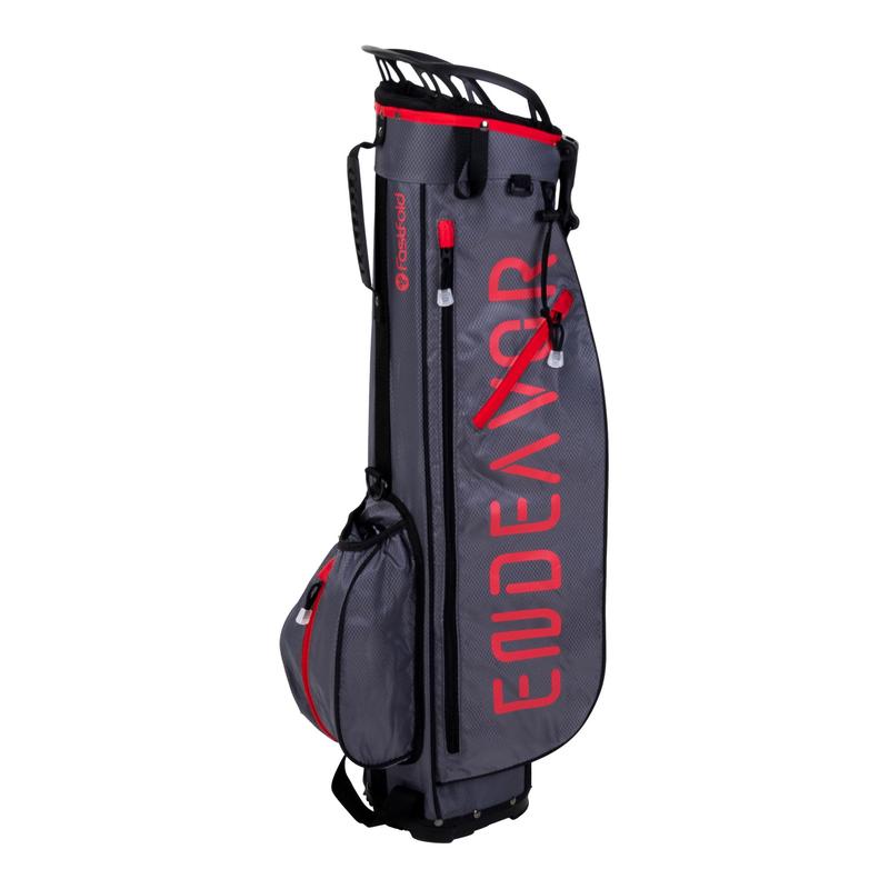 FastFold Endeavor Golf Stand Bag - Charcoal/Red - main image