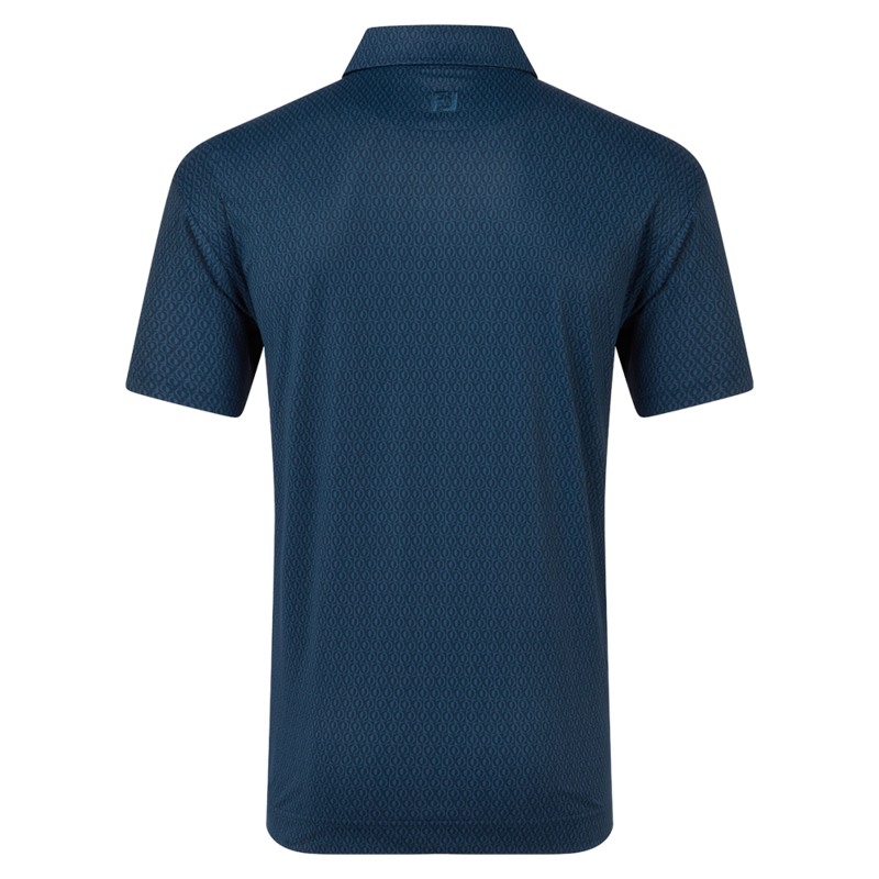 Footjoy Modernist Geo Pique Golf Polo Shirt - Navy Tonal - main image