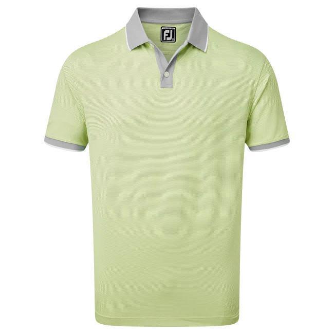 FootJoy Pique Mini Stripe Golf Polo - Green - main image