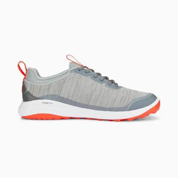 Puma Fusion Pro Mens Golf Shoes - Quarry/Puma Silver - main image