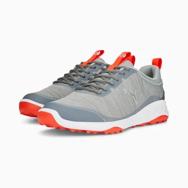 Puma Fusion Pro Mens Golf Shoes - Quarry/Puma Silver - main image