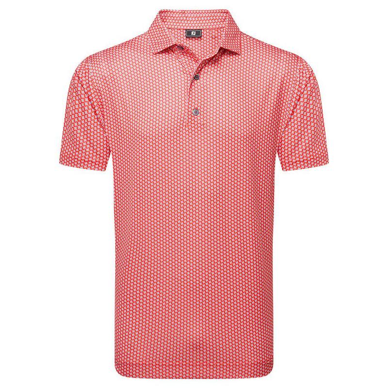 FootJoy Houndstooth Geo Lisle - Hibiscus - main image