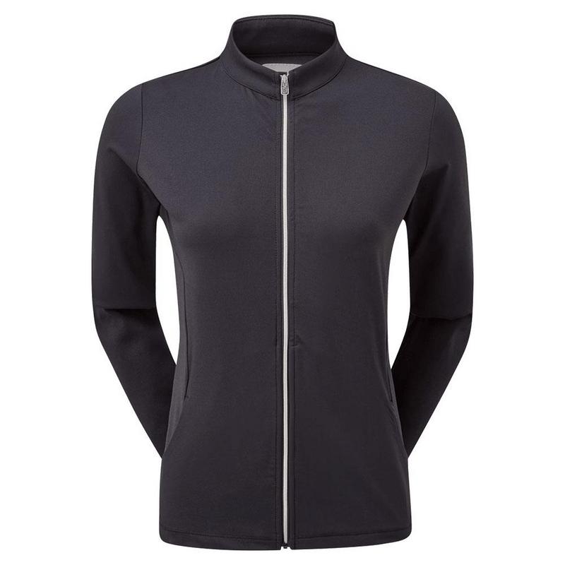 FootJoy Ladies Full-Zip Midlayer Golf Sweater - Black - main image