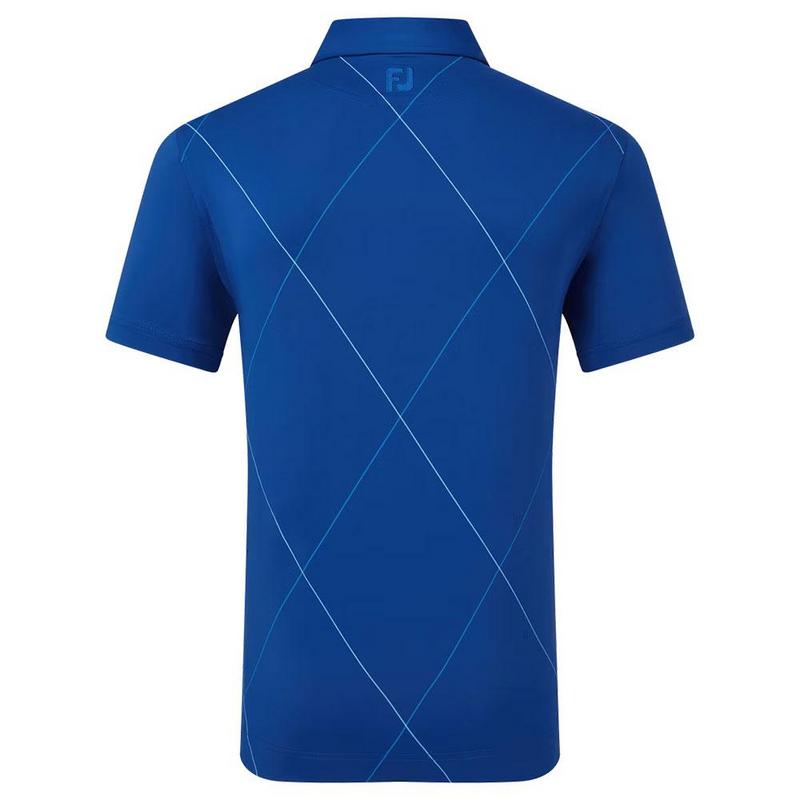 FootJoy Raker Print Lisle Golf Polo - Deep Blue - main image