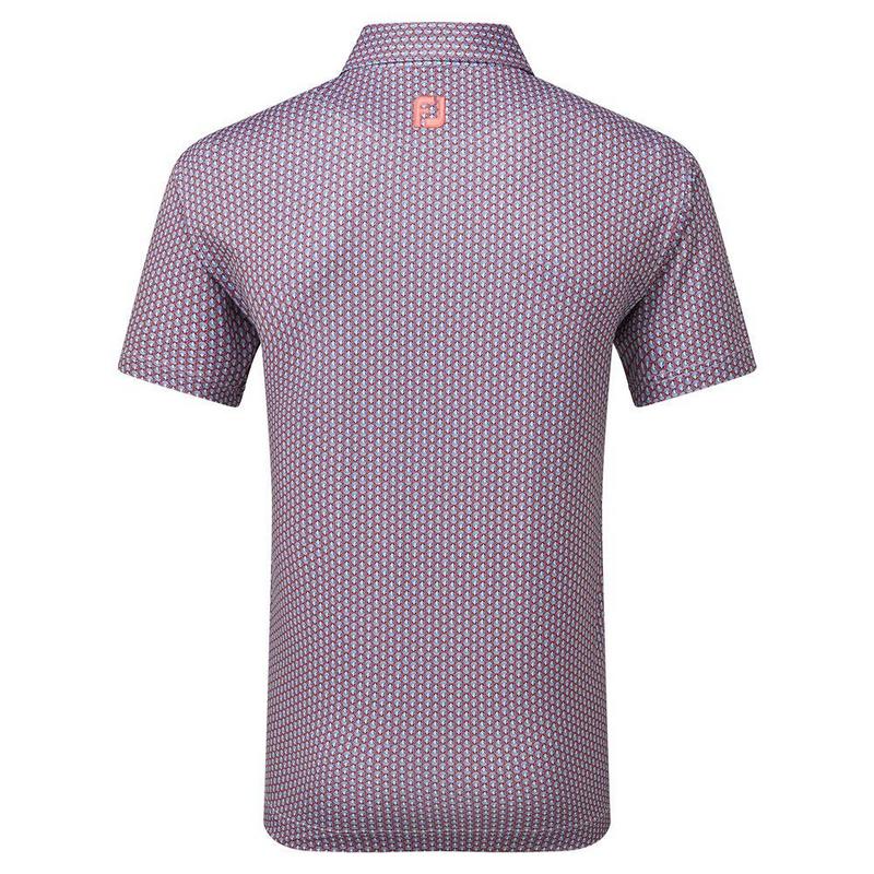 FootJoy Scallop Shell Foulard Lisle Golf Polo - Coral Red - main image