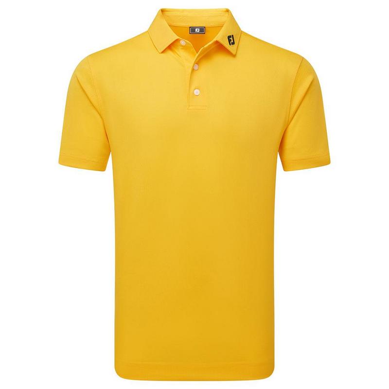 FootJoy Stretch Pique Solid Mens Shirt 25 - Taxi