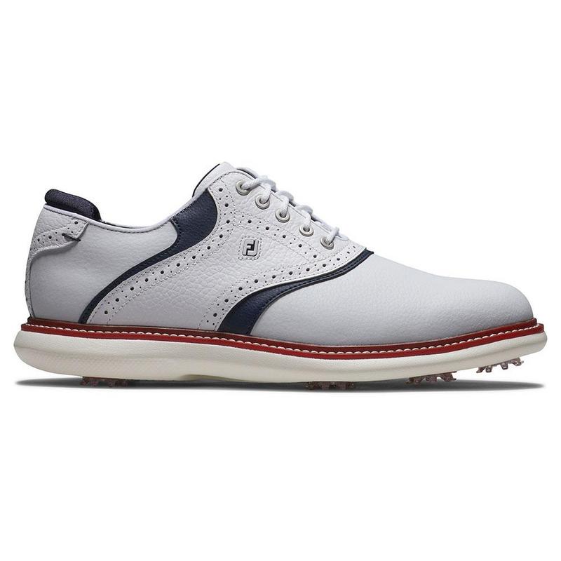 FootJoy Traditions Limited Edition Golf Shoe - White/Navy/Red