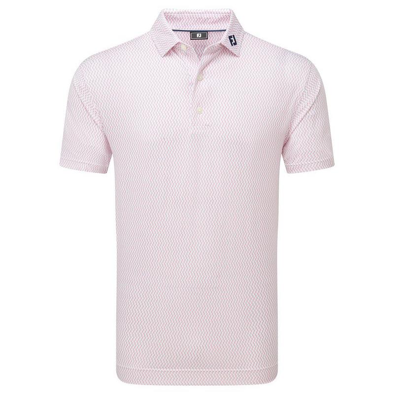 FootJoy Wiggle Print Lisle White / Skyway / Pink Lemonade