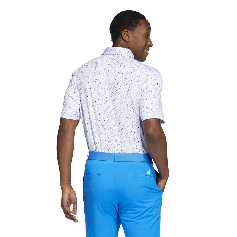 adidas Flag Print Golf Polo Shirt - Blue - main image