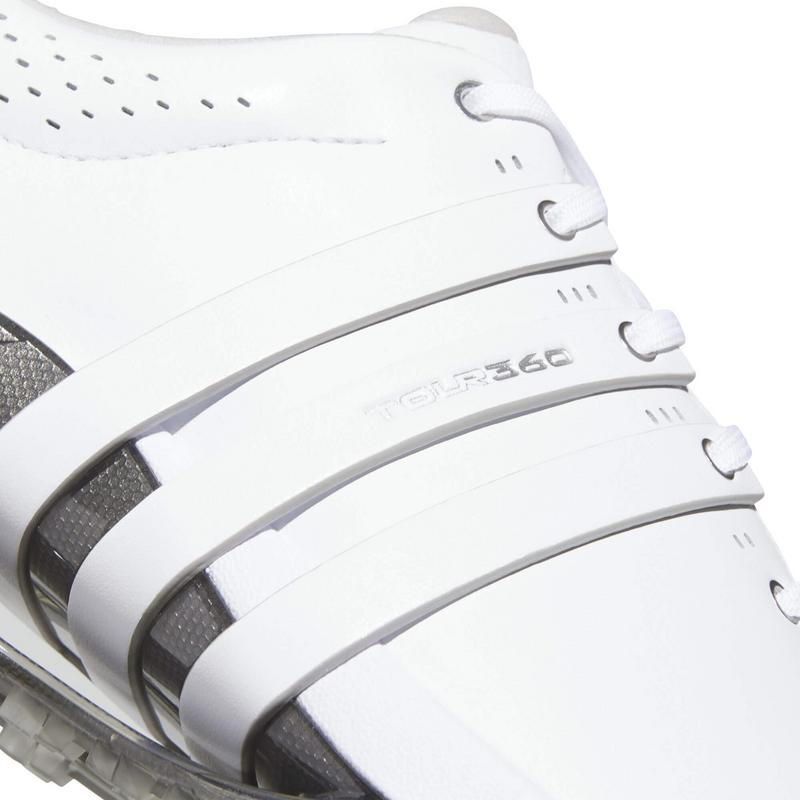 adidas Tour360 Spikeless Golf Shoes - White/White/Silver - main image
