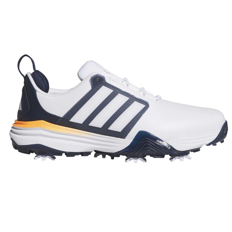 Adipower 26 Golf Shoes - White/Collegiate Navy/Lucid Orange