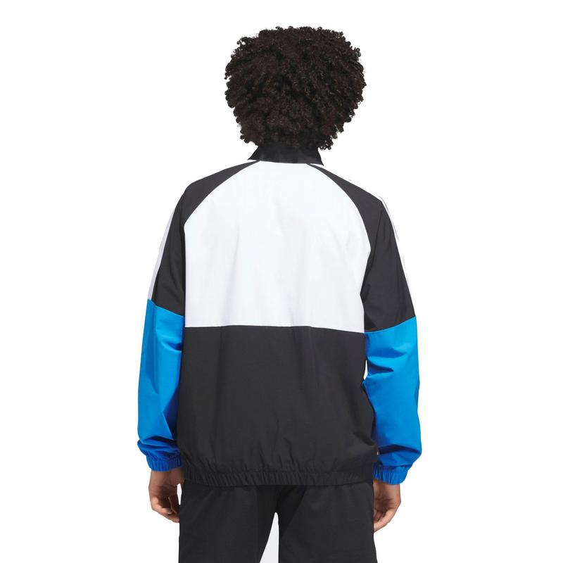 adidas Beyond the Course Windbreaker Golf Jacket - Black/White/Blue - main image
