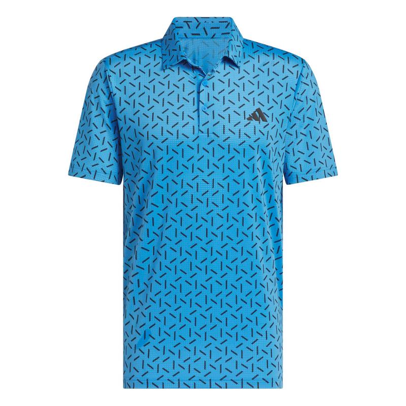 Ultimate365 Mesh Print Climacool Golf Polo Shirt - Lucid Ray Blue