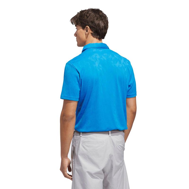 adidas Ultimate365 Textured Jacquard Golf Polo Shirt - Lucid Ray Blue - main image