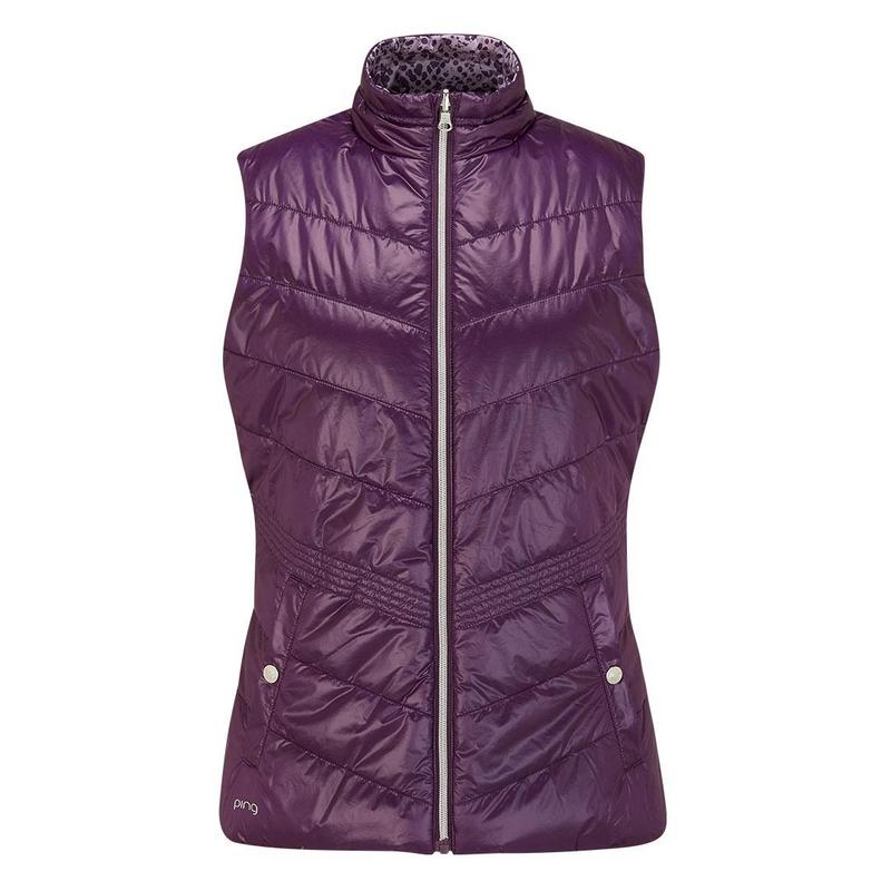 Ping Ladies Lola Reversible Insulated Golf Vest - Purple Plum