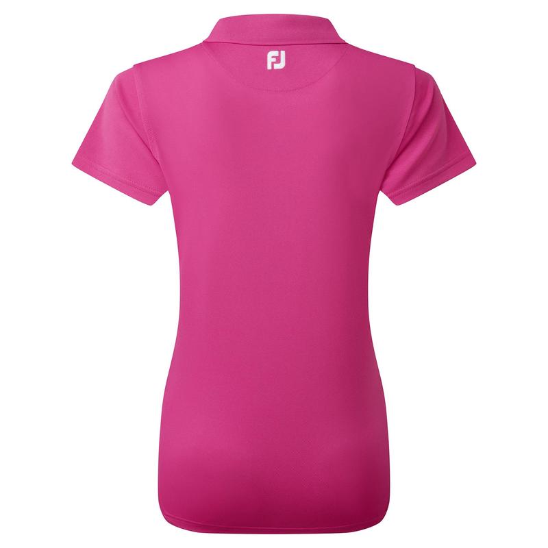FootJoy Ladies Stretch Pique Solid Golf Polo Shirt - Hot Pink