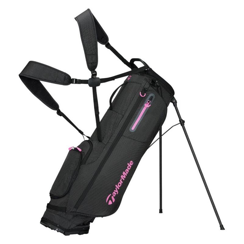 TaylorMade FlexTech SuperLite Golf Stand Bag - Black/Neon Pink