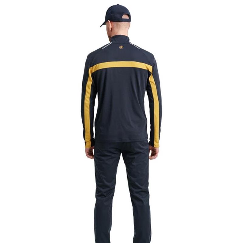 Abacus Mens Cypress Longsleeve Mid Layer - Navy/Harvest