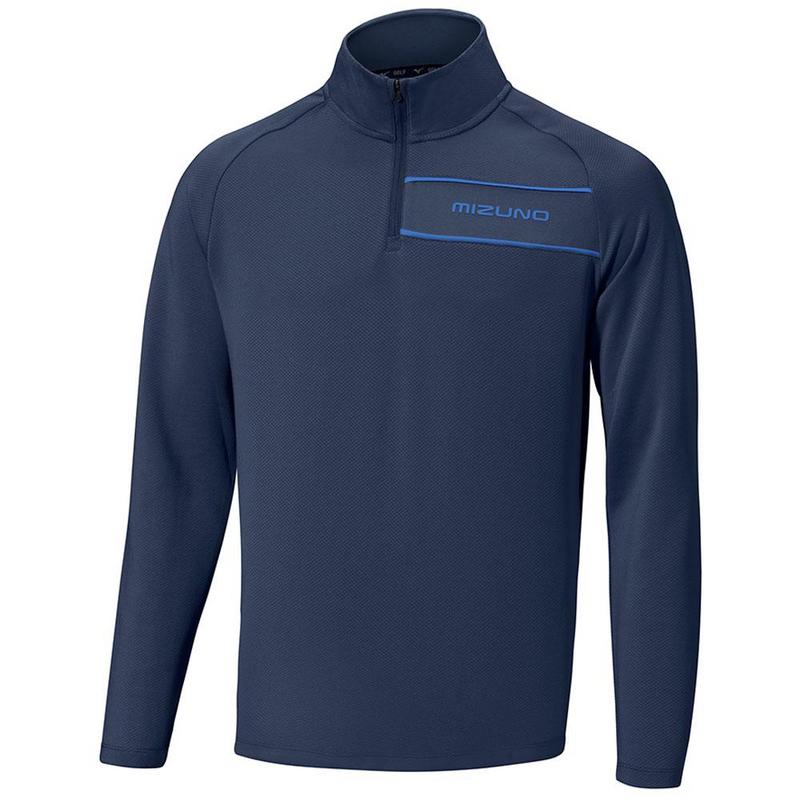 Mizuno Box 1/4 Zip Golf Sweater - Navy