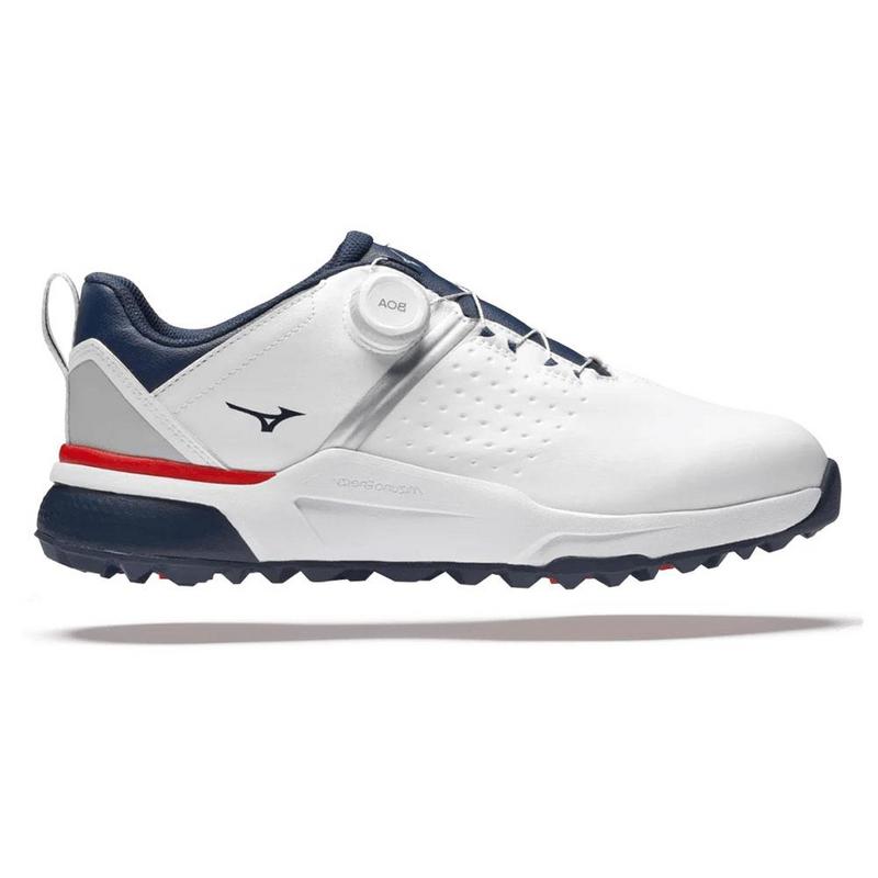 Mizuno Hazard Enerzy Boa Golf Shoes - White/Dress Blue - main image
