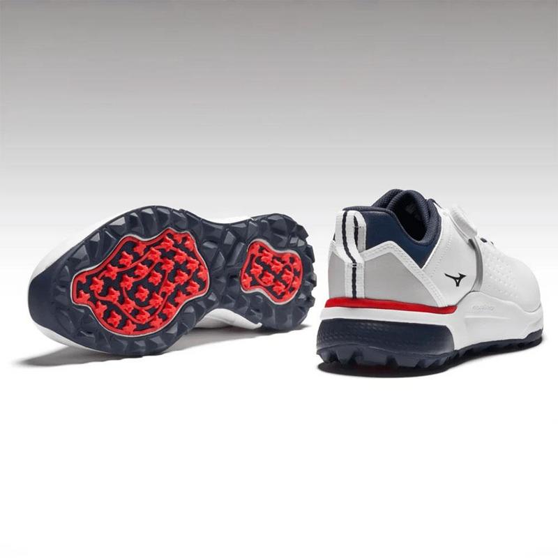 Mizuno Hazard Enerzy Boa Golf Shoes - White/Dress Blue - main image