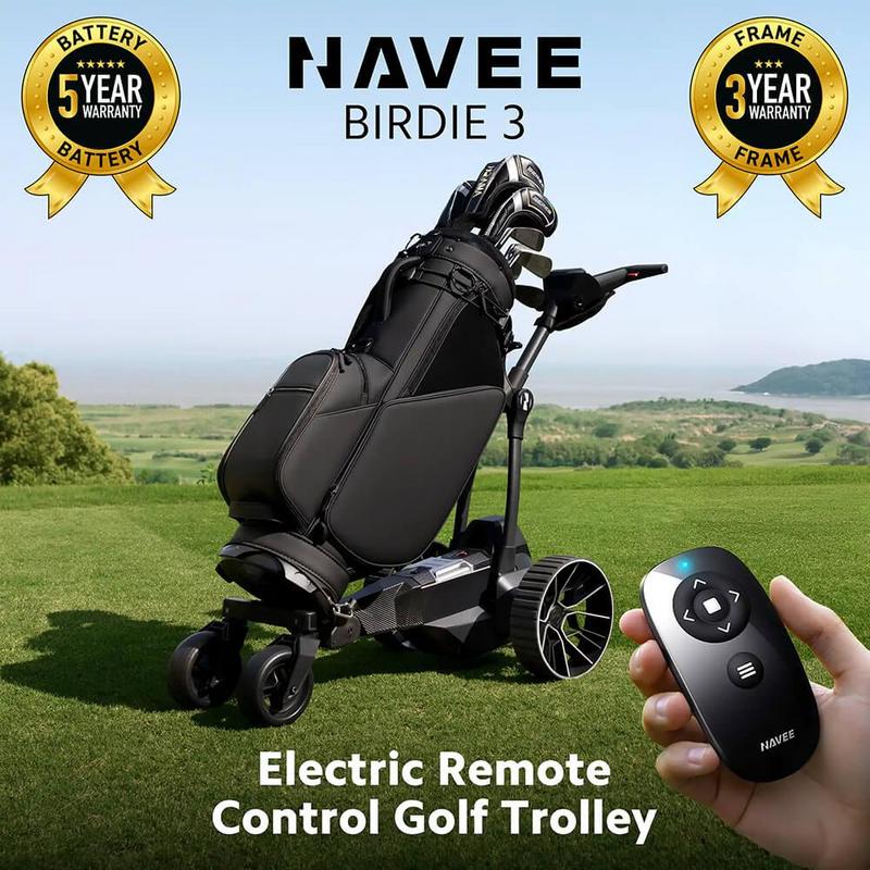 NAVEE Birdie 3 Electric Remote Golf Trolley - Extended Lithium - main image