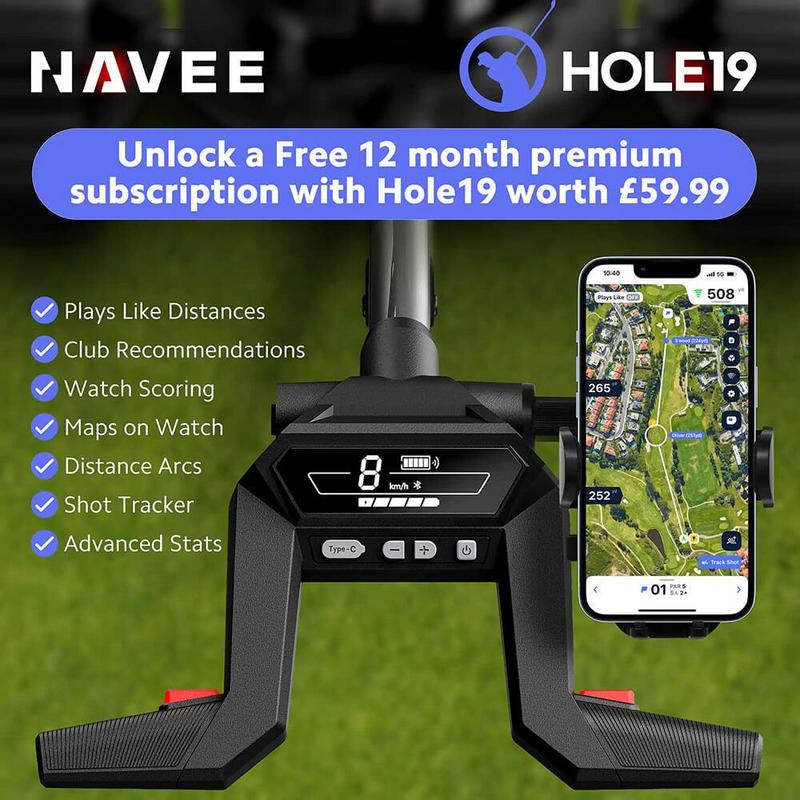 NAVEE Birdie 3 Electric Remote Golf Trolley - Extended Lithium - main image