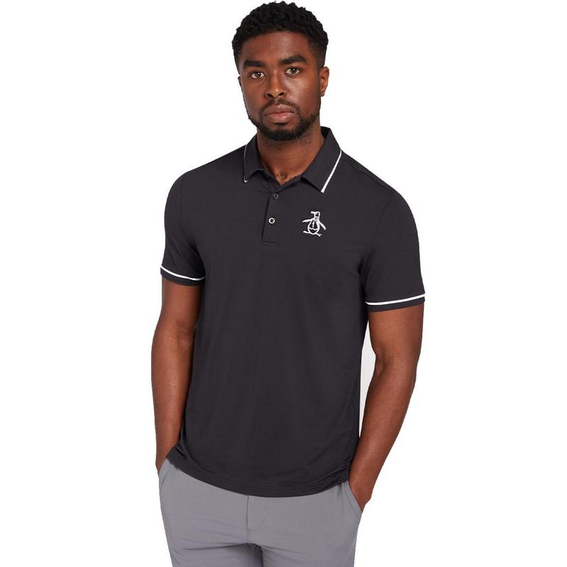 Original Penguin Heritage Piped Golf Polo - Caviar - main image