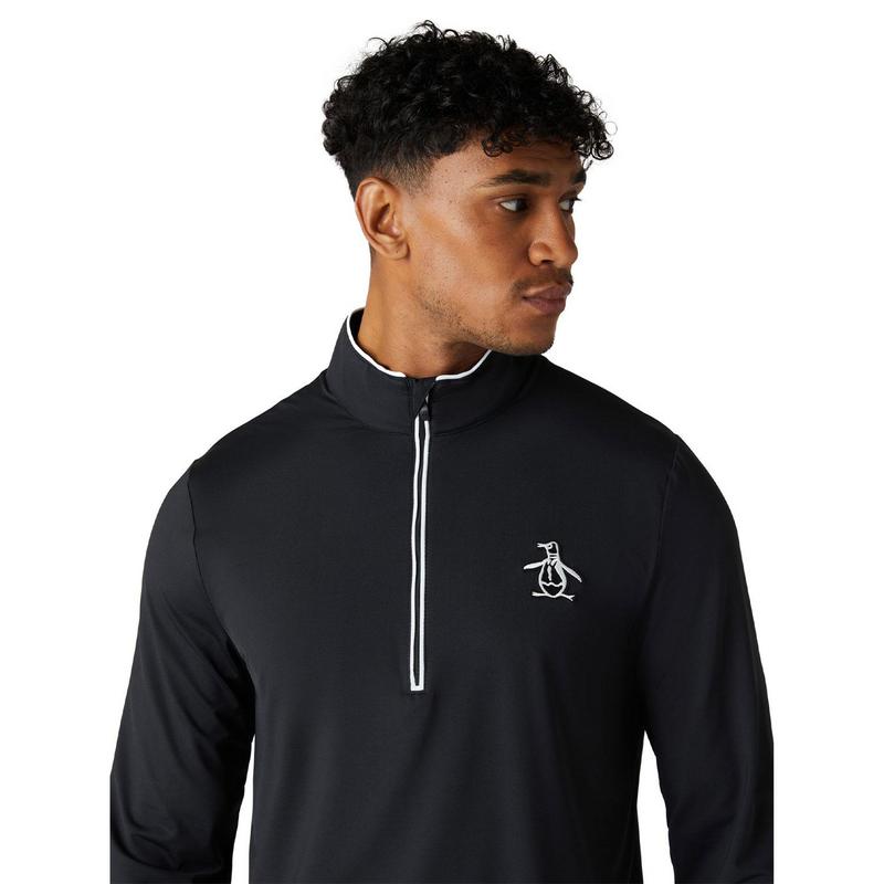 Original Penguin Performance Earl 1/4 Zip Golf Sweater - Caviar - main image