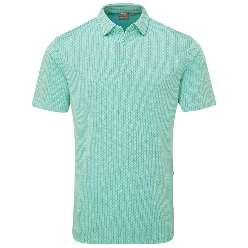 PING Hershel Golf Polo Shirt Green Bay Multi